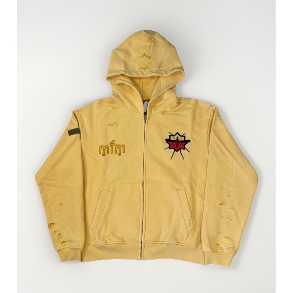 Murd333r FM Special Ops Zip Up Hoodie Indo Yellow Size L